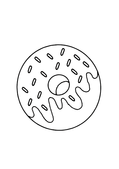 Раскраска пончик